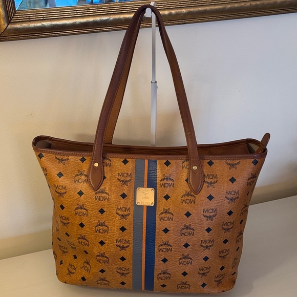 MCM Handbags - MCM COGNAG TOTE